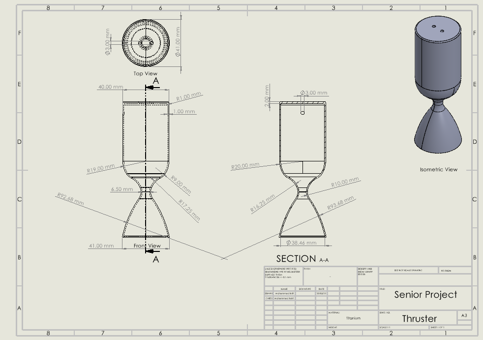 Thruster CAD Drawing